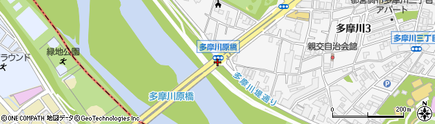 多摩川原橋周辺の地図