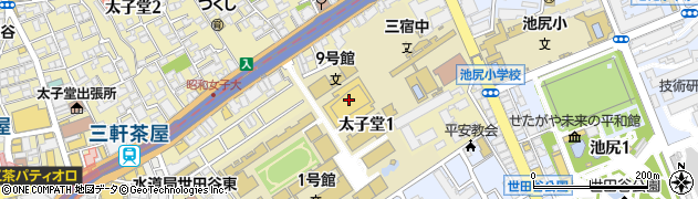 昭和女子大学人見記念講堂周辺の地図