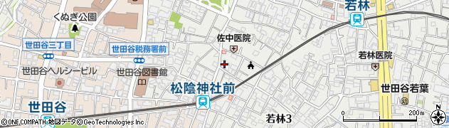 ローソンＬＴＦ松陰神社駅前店周辺の地図