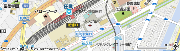 くまざわ書店　田町店周辺の地図