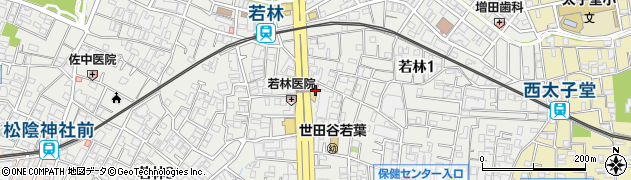 株式会社東京メガネ　若林ショップ周辺の地図