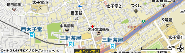 ザ・ビー東京三軒茶屋周辺の地図