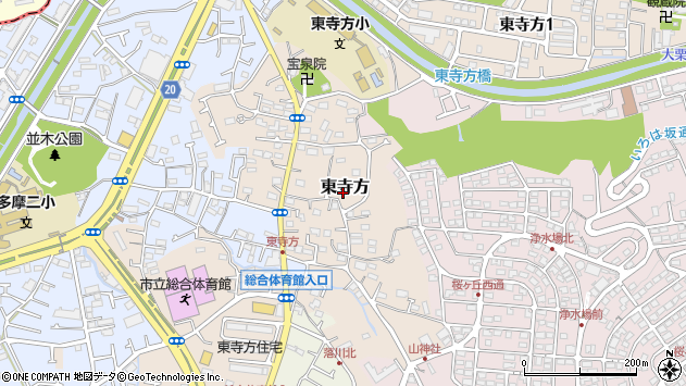 〒206-0003 東京都多摩市東寺方の地図