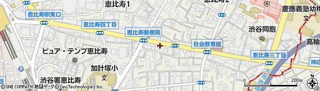 シロヤ・クリーニング　恵比寿店周辺の地図