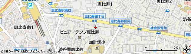 北海道しゃぶしゃぶ ポッケ 恵比寿店周辺の地図