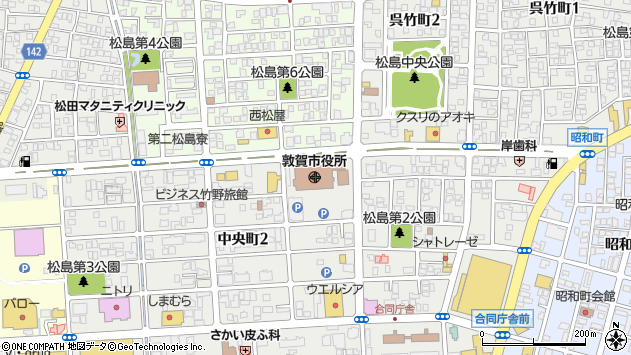 〒914-0000 福井県敦賀市（以下に掲載がない場合）の地図