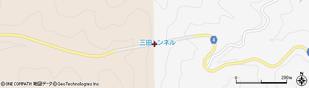 三田トンネル周辺の地図
