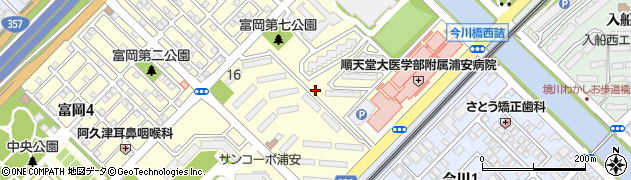 千葉県浦安市富岡2丁目周辺の地図