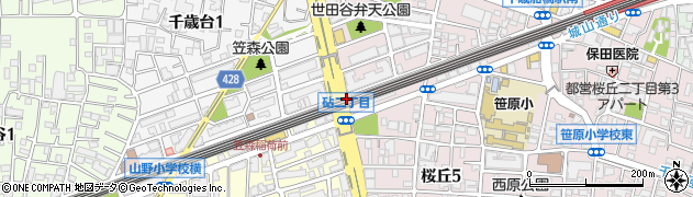 ニッポンレンタカー千歳船橋営業所周辺の地図