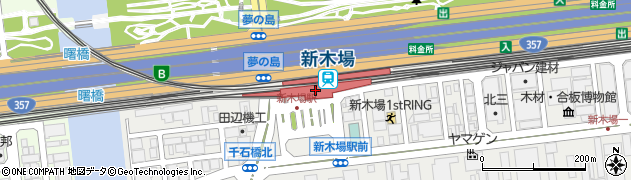 株式会社松屋フーズ　新木場店周辺の地図