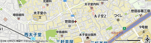 三軒茶屋銀座周辺の地図