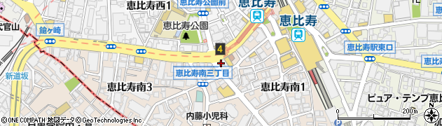 焼肉チャンピオン 恵比寿本店周辺の地図