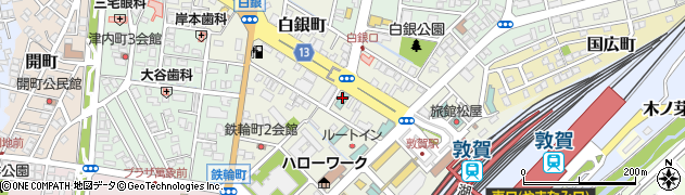東横ＩＮＮ敦賀駅前周辺の地図