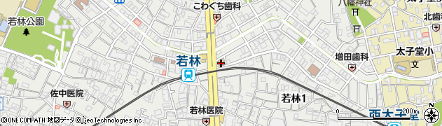 ファミリーマート世田谷若林一丁目店周辺の地図