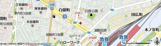 炭焼やきとり一番 敦賀駅前店周辺の地図