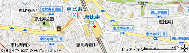 マンゴツリーカフェ 恵比寿店周辺の地図