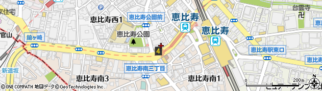 東京地下鉄株式会社　日比谷線恵比寿駅周辺の地図