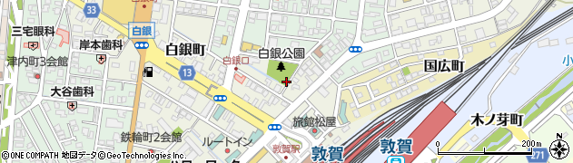 福井県敦賀市白銀町周辺の地図