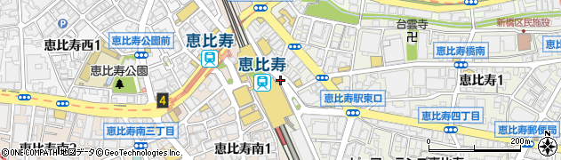 恵比寿駅東口公園トイレ周辺の地図
