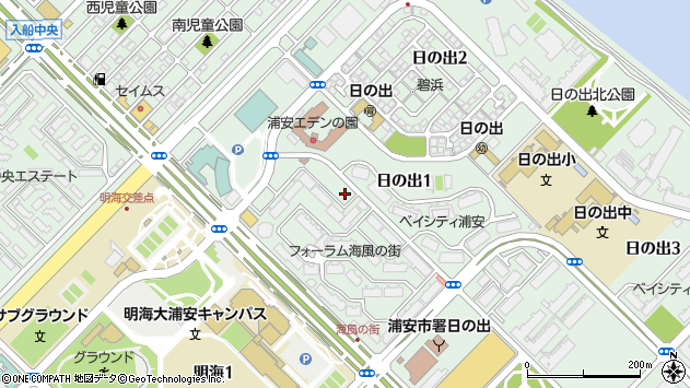 〒279-0013 千葉県浦安市日の出の地図