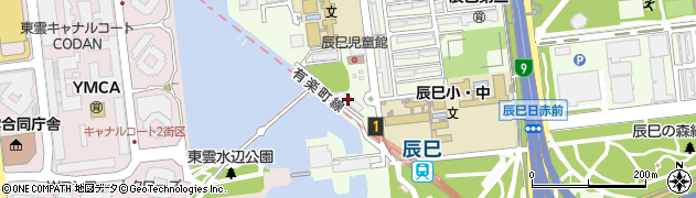 辰巳駅西口自転車駐車場周辺の地図