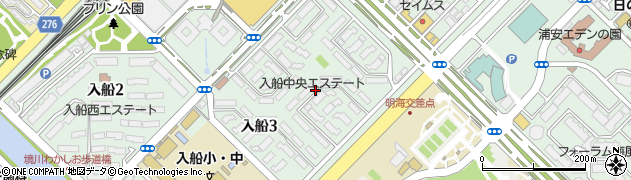 千葉県浦安市入船3丁目周辺の地図