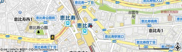 マクドナルド恵比寿駅前店周辺の地図