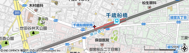 シャディサラダ館世田谷千歳船橋店周辺の地図