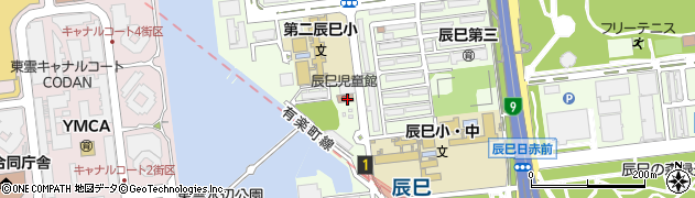 江東区　辰巳児童館周辺の地図