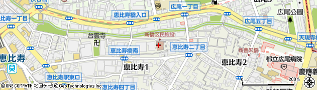 渋谷区　地域交流センター新橋周辺の地図
