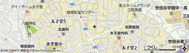 東京都世田谷区太子堂3丁目12周辺の地図