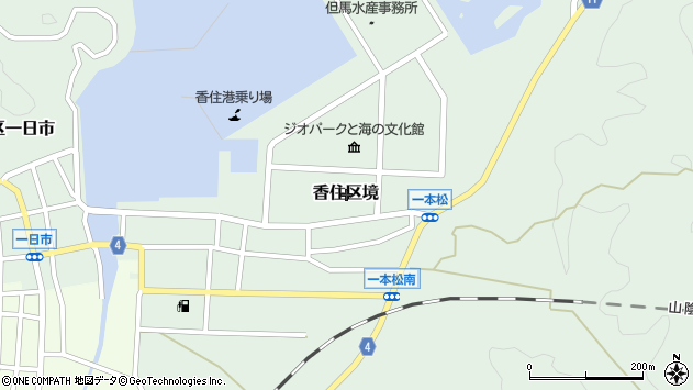 〒669-6541 兵庫県美方郡香美町香住区境の地図
