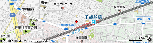東京都世田谷区船橋1丁目9-8周辺の地図