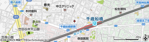 東京都世田谷区船橋1丁目12周辺の地図
