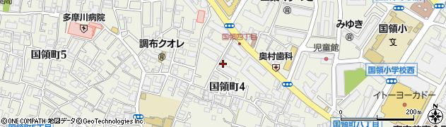 東京都調布市国領町周辺の地図