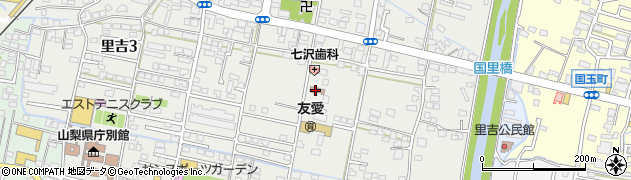甲府里吉郵便局周辺の地図