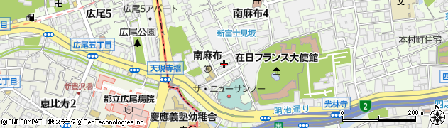 東京都港区南麻布4丁目3周辺の地図