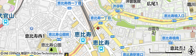 カフェ シャリマァル 恵比寿店周辺の地図