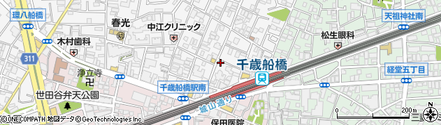 東京都世田谷区船橋1丁目9-11周辺の地図