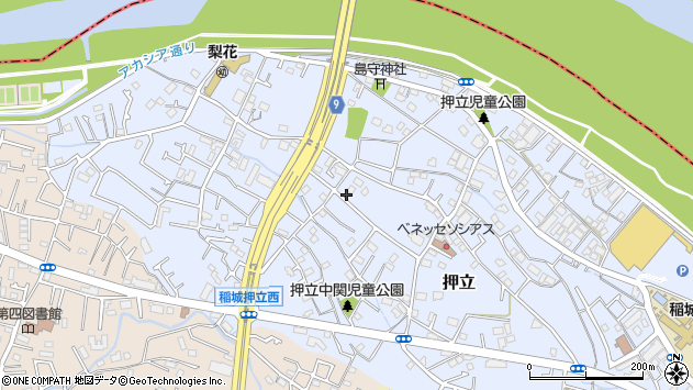〒206-0811 東京都稲城市押立の地図