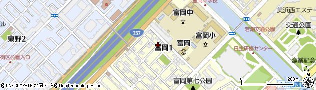千葉県浦安市富岡1丁目周辺の地図