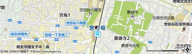 ファミリーマート宮の坂店周辺の地図