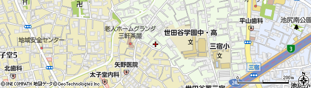 東京都世田谷区三宿1丁目23周辺の地図