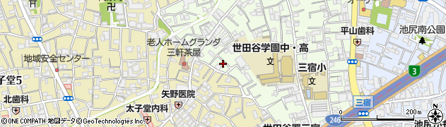 東京都世田谷区三宿1丁目23-2周辺の地図