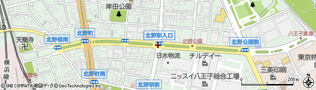 北野駅入口周辺の地図