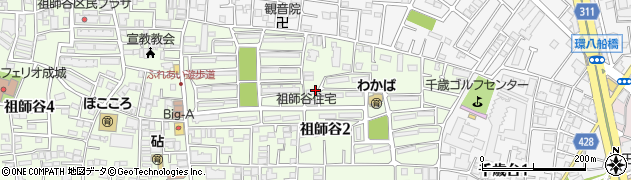 東京都世田谷区祖師谷2丁目9周辺の地図