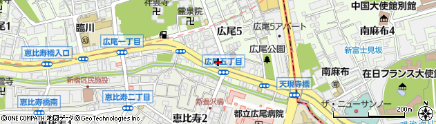 東京都渋谷区広尾5丁目19-13周辺の地図