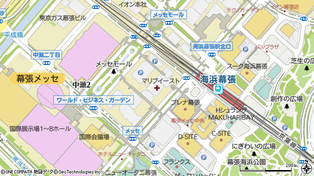 〒261-7113 千葉県千葉市美浜区中瀬 ワールドビジネスガーデン（１３階）の地図