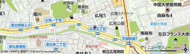 東京都渋谷区広尾5丁目19-11周辺の地図