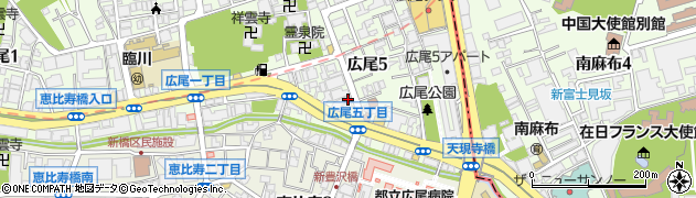 東京都渋谷区広尾5丁目19-10周辺の地図